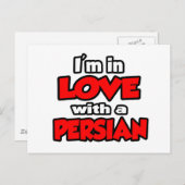 Carte Postale Je suis amoureux d'un persan (Devant / Derrière)