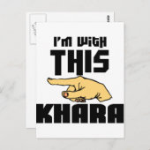 Carte Postale Je suis avec ce Khara (Devant / Derrière)