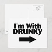 Carte Postale Je Suis Avec Drunky (Devant / Derrière)