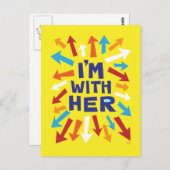 Carte Postale Je suis avec elle (Devant / Derrière)