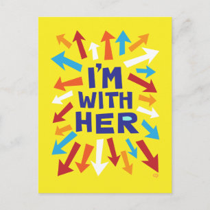 Carte Postale Je suis avec elle
