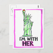Carte Postale Je suis avec elle (Devant / Derrière)