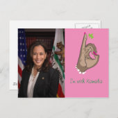Carte Postale Je suis avec Kamala (Devant / Derrière)