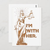 Carte postale Je suis avec la Justice Protest (Devant / Derrière)