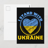 CARTE POSTALE JE SUIS AVEC L'UKRAINE - SOUTIEN (Devant / Derrière)