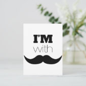 Carte Postale Je suis avec Moustache (Debout devant)