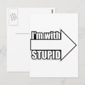 Carte Postale Je suis avec Stupid (Devant / Derrière)