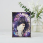 Carte Postale Je suis avec Wig Purple Postcard (Debout devant)