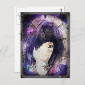 Carte Postale Je suis avec Wig Purple Postcard (Devant / Derrière)