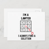 Carte Postale Je suis avocat, je trouve toujours une solution  C (Devant / Derrière)