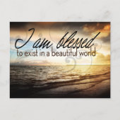 Carte Postale "Je suis béni d'exister" Motivation Affirmation (Devant)