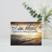 Carte Postale "Je suis béni d'exister" Motivation Affirmation (Debout devant)