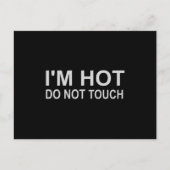 Carte Postale Je suis chaud Ne touche pas (Devant)