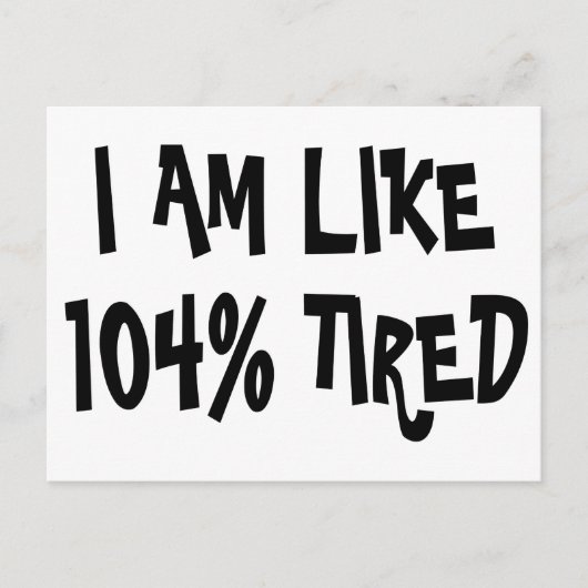 CARTE POSTALE JE SUIS COMME 104% FROID - FUNNY PUN LAZY (Devant)