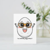 Carte Postale Je suis complètement cité Oeuf joyeux portant des (Debout devant)