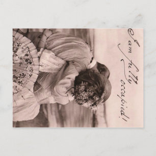 Carte Postale "Je suis complètement occupée !" baiser vintage ro