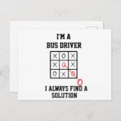 Carte Postale Je suis conducteur de bus je trouve toujours une s (Devant / Derrière)