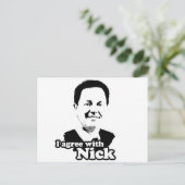 Carte Postale Je suis d'accord avec Nick (Debout devant)