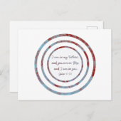 Carte Postale Je suis dans mon père Jean 14:20 (Devant / Derrière)