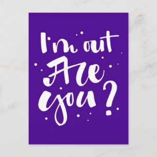 Carte Postale Je suis dehors Es-tu ?