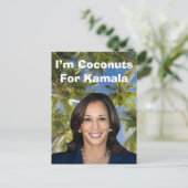 Carte Postale Je suis des noix de coco pour Kamala (Debout devant)