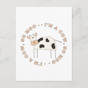 Carte Postale Je suis des T-shirts de vache et des cadeaux