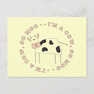 Carte Postale Je suis des T-shirts de vache et des Cadeaux