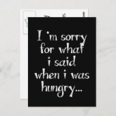 Carte Postale Je suis désolé pour ce que j'ai dit quand j'avais  (Devant / Derrière)