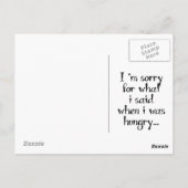 Carte Postale Je suis désolé pour ce que j'ai dit quand j'avais  (Dos)