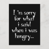 Carte Postale Je suis désolé pour ce que j'ai dit quand j'avais  (Devant)