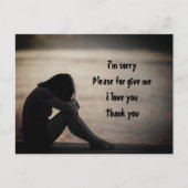 Carte Postale je suis désolé s'il vous plaît pardonnez-moi je vo (Devant)