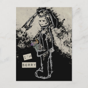 Carte Postale je suis désolé sinibunny