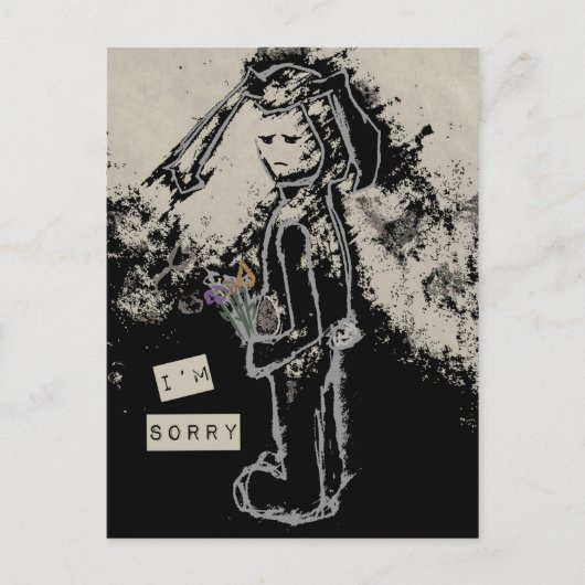 Carte Postale je suis désolé sinibunny (Devant)