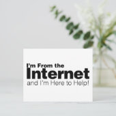 Carte Postale Je suis d'Internet (Debout devant)