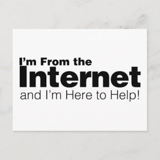 Carte Postale Je suis d'Internet