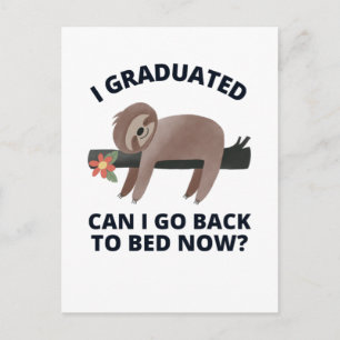 Carte Postale Je suis diplômé puis-je retourner au lit maintenan