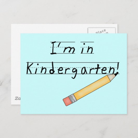 Carte Postale Je suis en Chemises et Cadeaux de maternelle (Devant / Derrière)