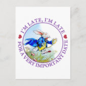 Carte Postale Je suis en retard, je suis en retard, pendant une (Devant)