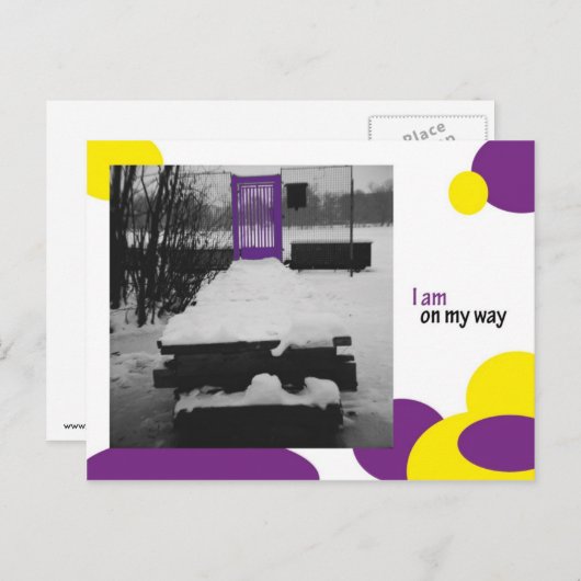 Carte Postale Je suis en route (Devant / Derrière)