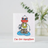 Carte Postale Je suis en vacances (Debout devant)