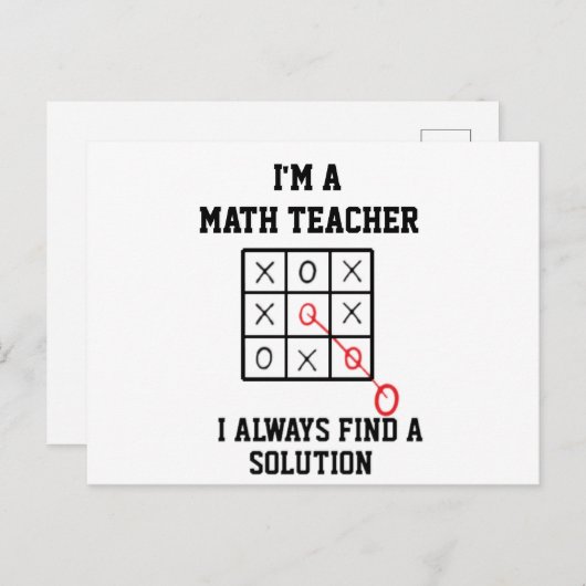 Carte Postale Je Suis Enseignant En Mathématiques Je Trouve Touj (Devant / Derrière)