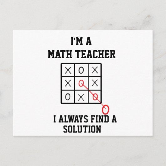 Carte Postale Je Suis Enseignant En Mathématiques Je Trouve Touj (Devant)