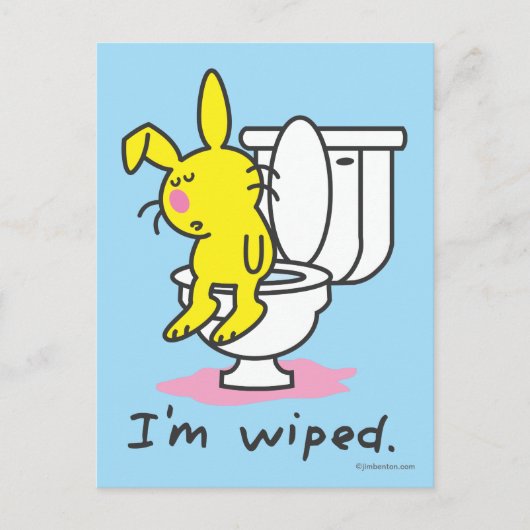 Carte Postale Je suis essuyé (Devant)