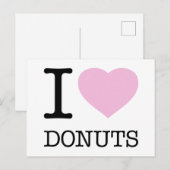 CARTE POSTALE JE SUIS FAN DE DONUTS (Devant / Derrière)