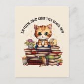 Carte Postale Je suis Feline bon pour cette année scolaire (Devant)
