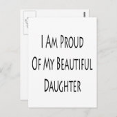 Carte Postale Je Suis Fière De Ma Belle Fille (Devant / Derrière)