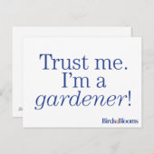 Carte Postale Je suis Gardener (Devant / Derrière)