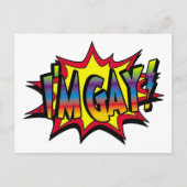 Carte Postale Je suis Gay Burst (Devant)