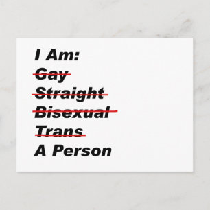 Carte Postale Je Suis Gay, Droit, Bisexuel, Trans, Une Personne
