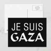 Carte Postale Je Suis Gaza (Devant / Derrière)